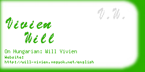 vivien will business card